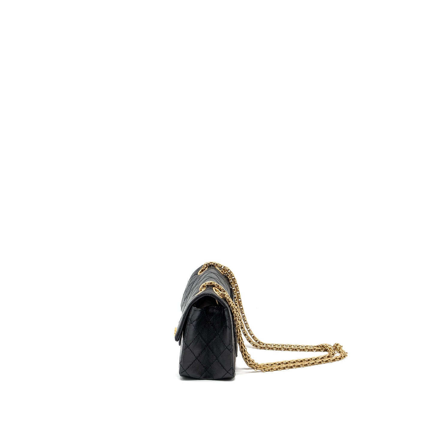 Chanel Mini 2.55 Reissue Flap Bag Aged Calfskin Black