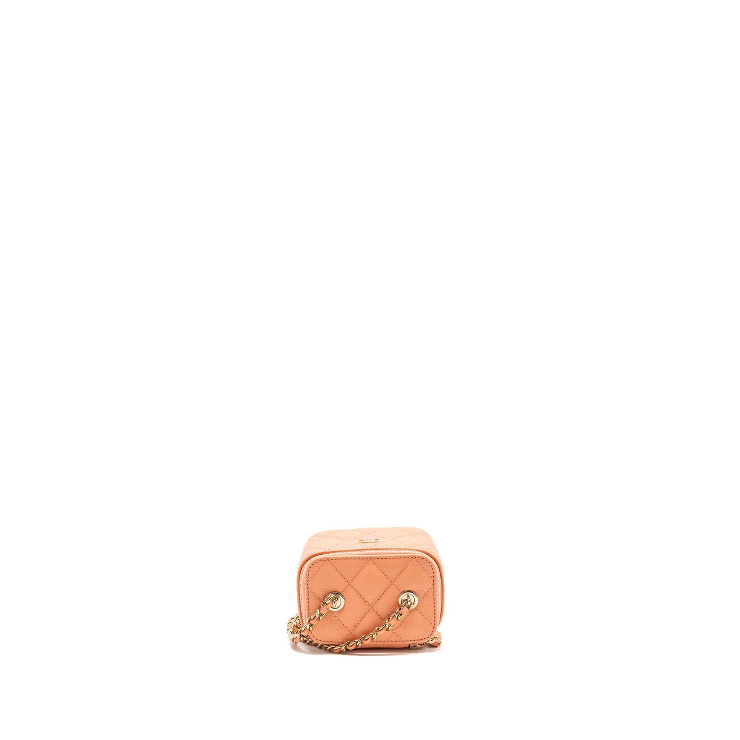 Chanel Mini Vanity With Chains Caviar Coral Pink L(Microchip)