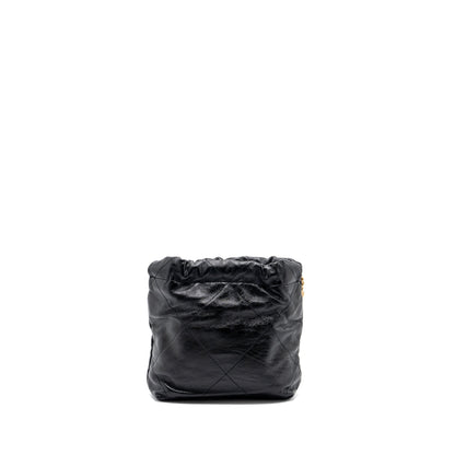 Chanel 23s Mini 22 Bag With Pearl Shiny Calfskin  (Microchip)