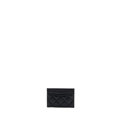 Chanel Classic Card Holder Caviar Black (Microchip)