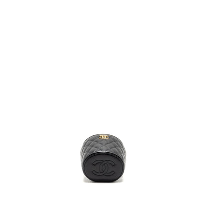 CHANEL Afternoon Tea Top Handle Vanity Case With Chain Lambskin Black  (Microchip)