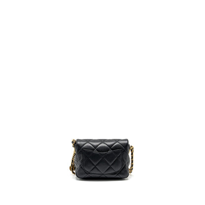 Chanel Mini Twist Your Button Flap Bag Caviar Black  (Microchip)