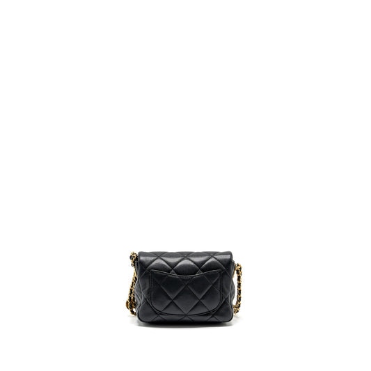 Chanel Mini Twist Your Button Flap Bag Caviar Black  (Microchip)