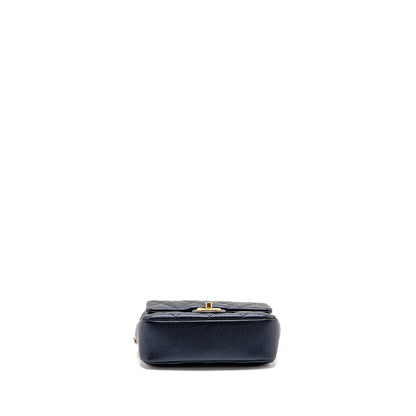 Chanel 21K My Perfect Mini Flap Bag Caviar Iridescent Black  (Microchip)