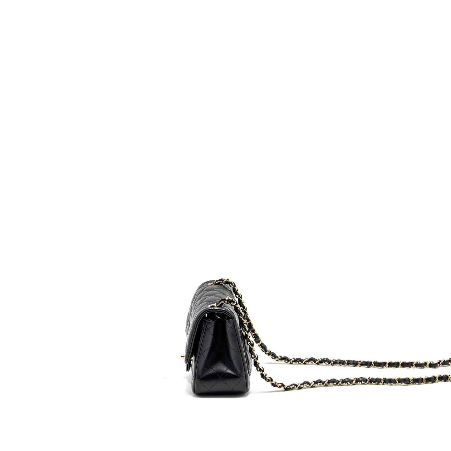 Chanel Mini Square Flap Bag Lambskin Black L (microchip)