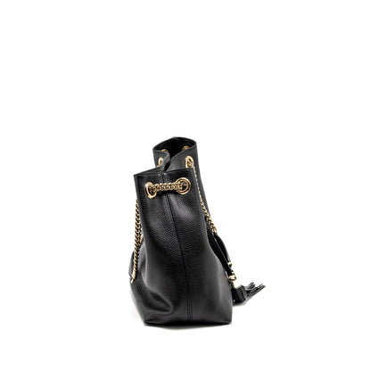 Gucci Interlocking G Soho Tote Bag Calfskin Black