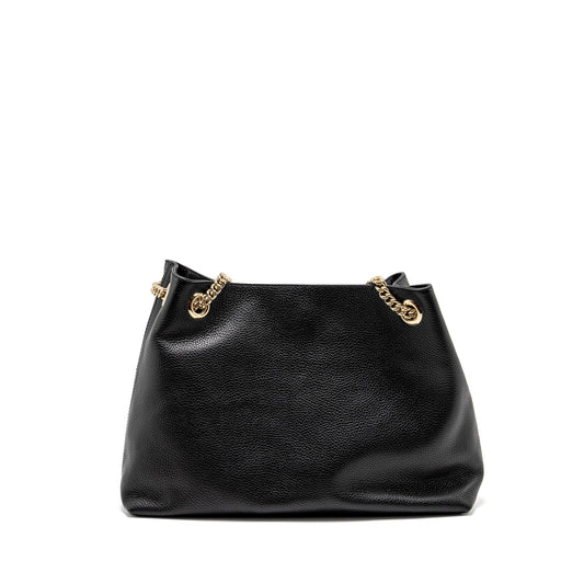 Gucci Interlocking G Soho Tote Bag Calfskin Black