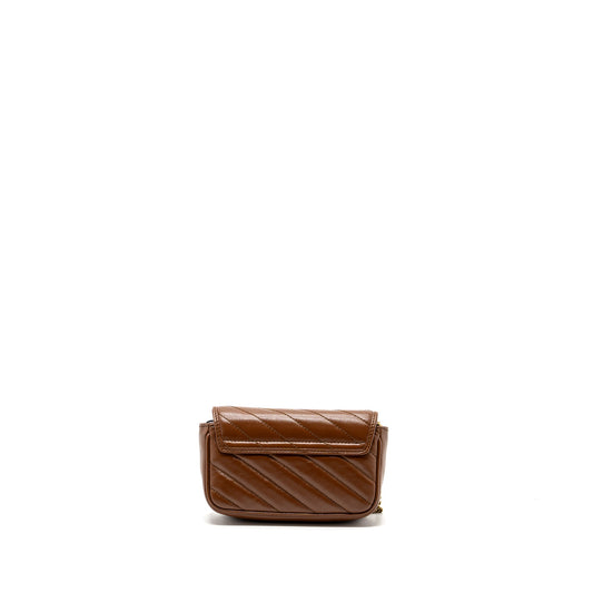 Gucci super mini GG marmont calfskin caramel