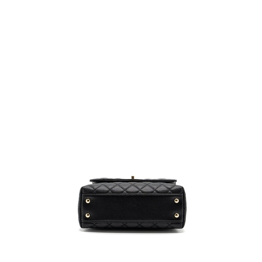 Chanel small coco handle caviar black L  (Microchip)