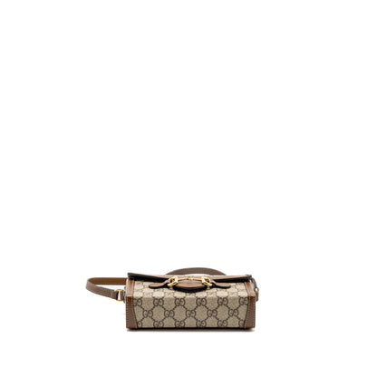 Gucci Horsebit 1955 Mini Bag GG Supreme Canvas Beige/Dark Brown