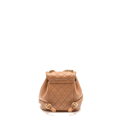 Chanel 24p Mini Duma Backpack Calfskin Caramel L(microchip)
