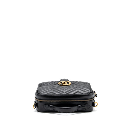 Gucci GG Marmont Matelasse Shoulder Bag Calfskin Black