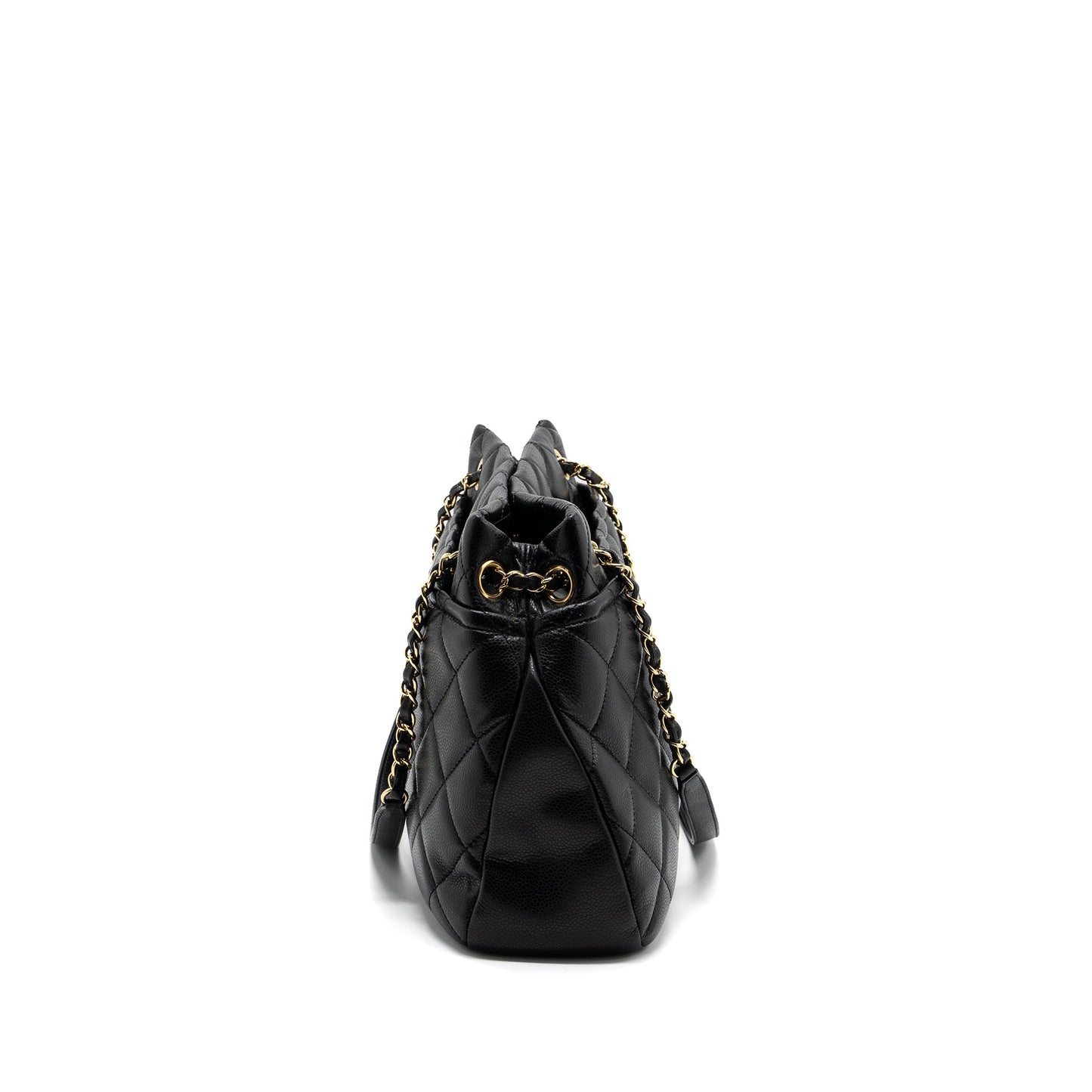Chanel Matelasse Chain Tote Bag Caviar Black