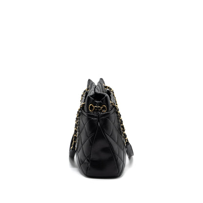 Chanel Matelasse Chain Tote Bag Caviar Black