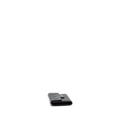 Chanel Classic Compact Wallet Caviar Black (Microchip)