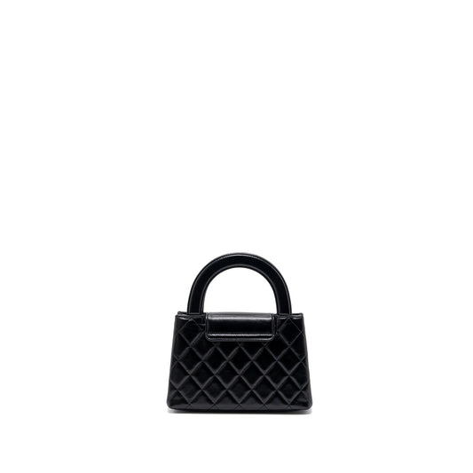 Chanel 23k Mini Shopping Tote Calfskin Black (Microchip)