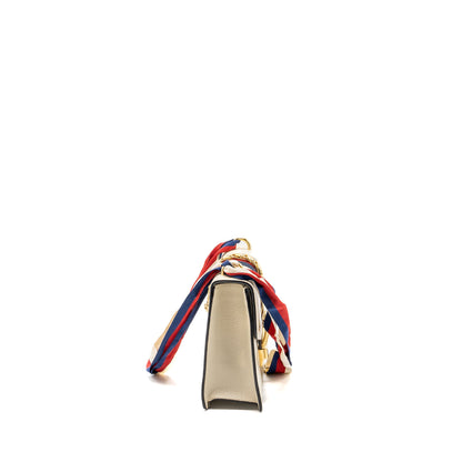 Gucci Small Sylvia Bag Bee and Star Printed Calfskin White