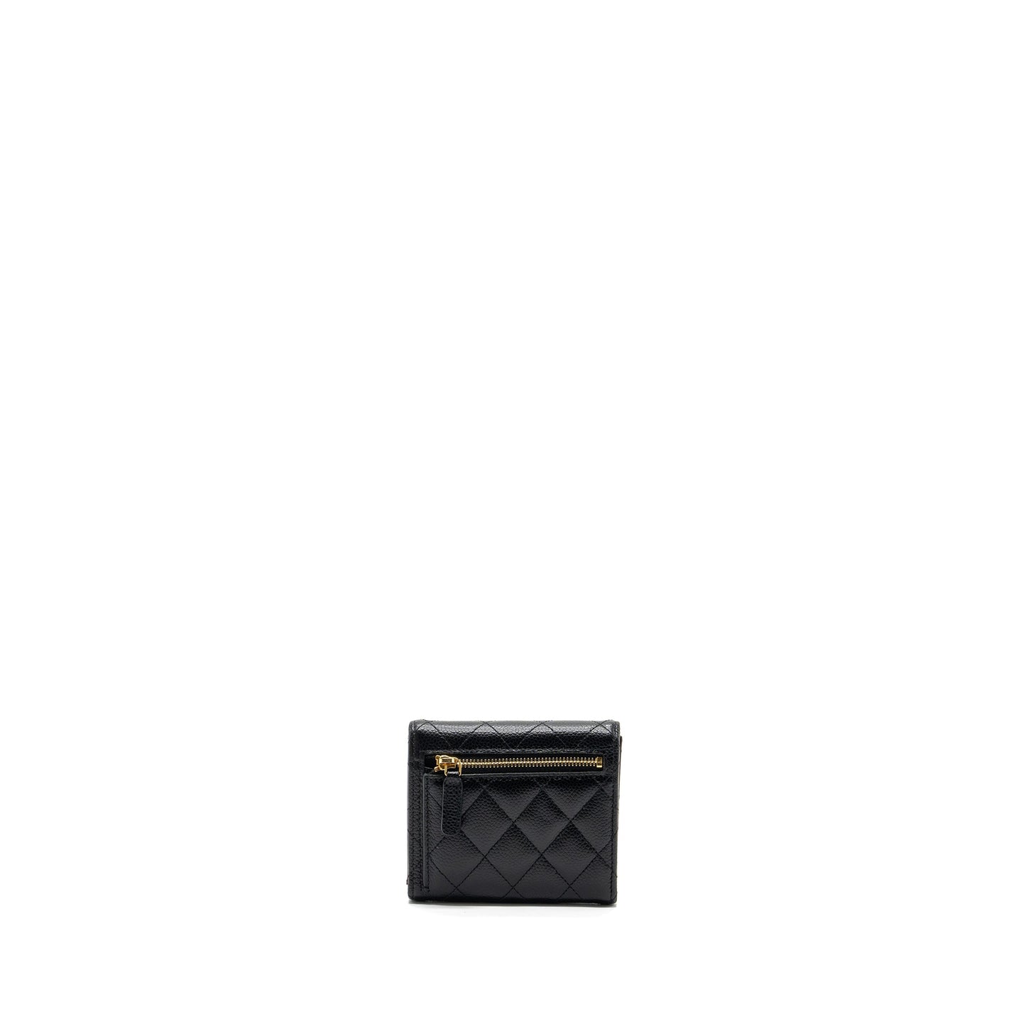 Chanel Classic Compact Wallet Caviar Black (Microchip)