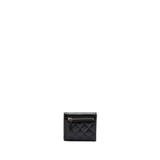 Chanel Classic Compact Wallet Caviar Black (Microchip)