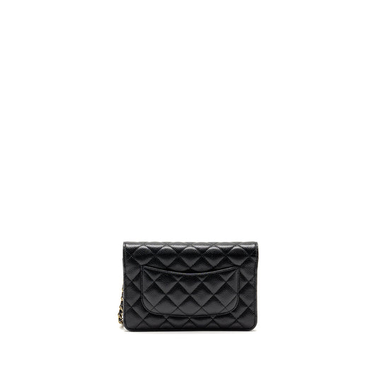 Chanel Classic Wallet On Chain Caviar Black  (Microchip)