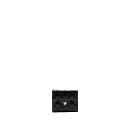 Chanel Classic Compact Wallet Caviar Black (Microchip)