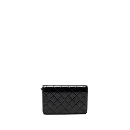 Chanel 24c 31 Wallet On Chain Shiny Calfskin Black L (Microchip)