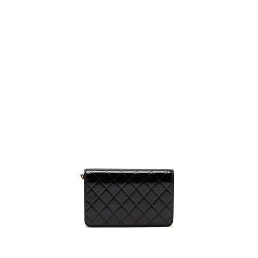 Chanel 24c 31 Wallet On Chain Shiny Calfskin Black L (Microchip)