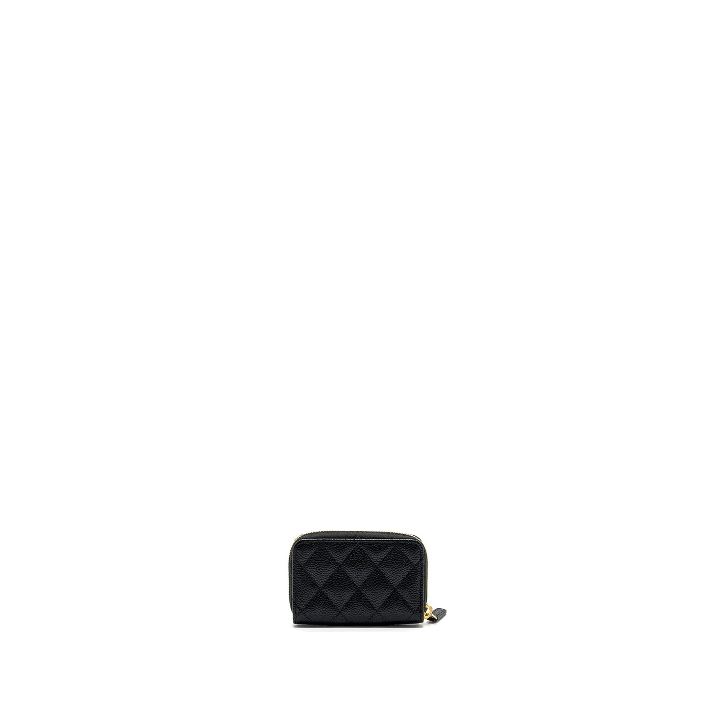 Chanel Zip Card Holder Caviar Black