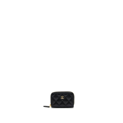 Chanel Zip Card Holder Caviar Black