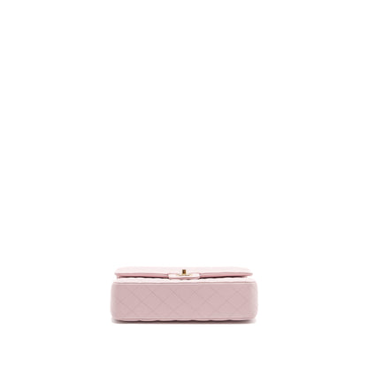 Chanel 21S medium classic double flap bag caviar light pink LGWH