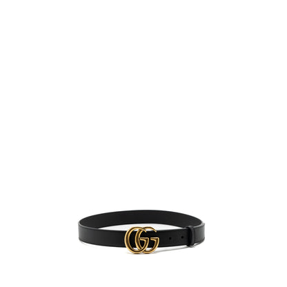 Gucci Size 75 GG Marmont Leather Belt Black