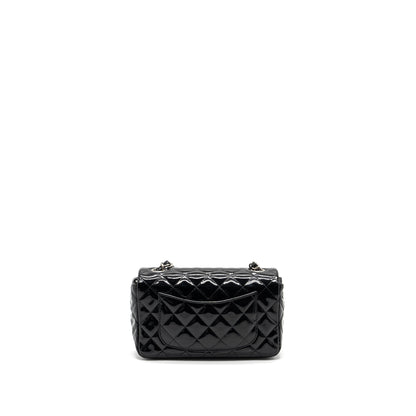 Chanel Mini Rectangular Flap Bag Patent Black