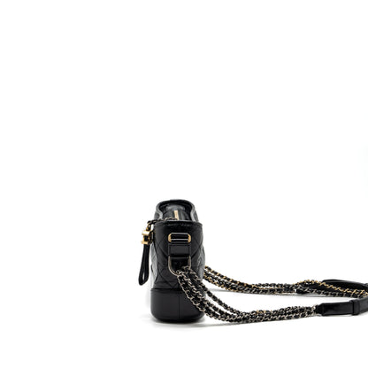 Chanel small Gabrielle hobo bag calfskin black multicolour Hardware
