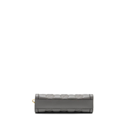 Gucci chain crossbody bag calfskin grey L