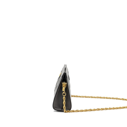 Gucci chain crossbody bag calfskin grey L