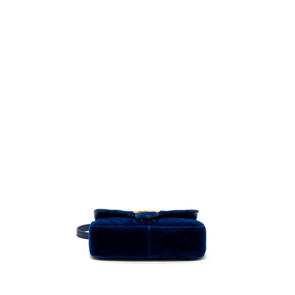 Gucci mini GG marmont bag velvet blue