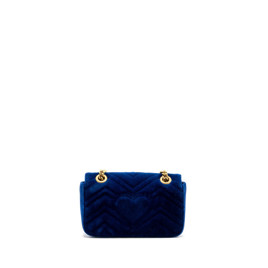 Gucci small GG Marmont bag Velvet blue