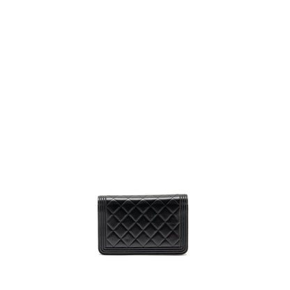 Chanel Boy Wallet on Chain Lambskin Black