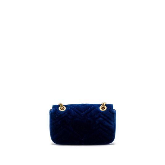 Gucci mini GG marmont bag velvet blue