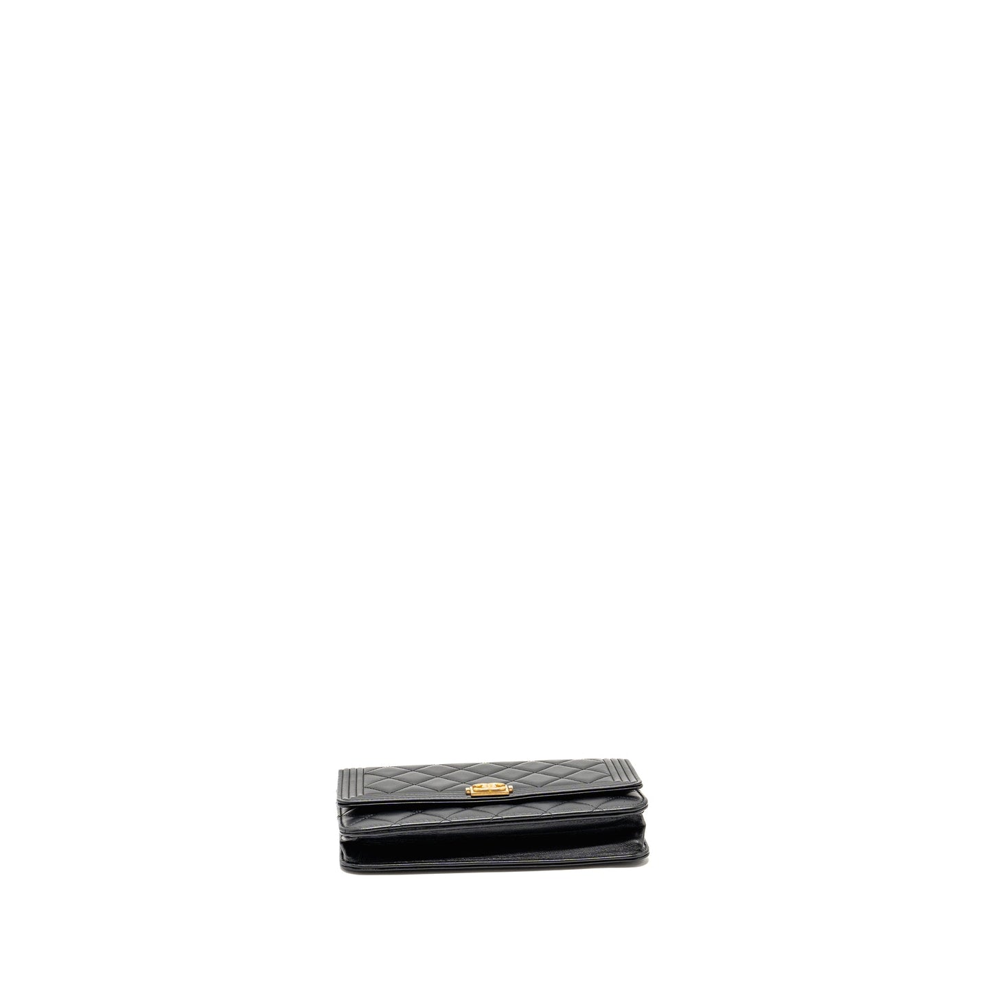 Chanel Boy Wallet on Chain Lambskin Black