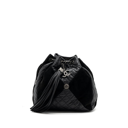 Chanel Bucket Bag Goatskin/Sue Calfskin Black