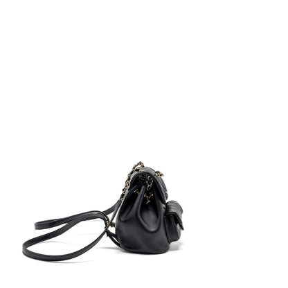 Chanel mini Duma backpack Lambskin black L (microchip)