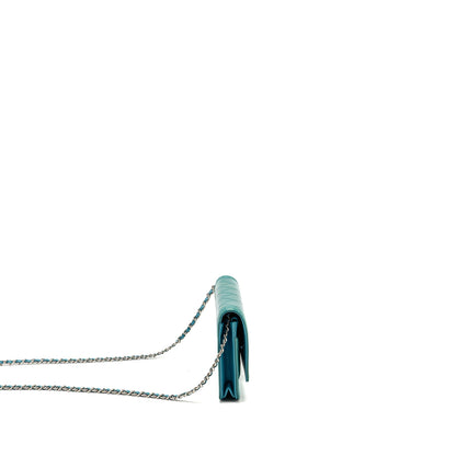 Chanel Boy Wallet on Chain Patent Green