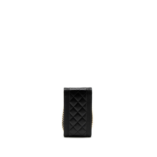 Chanel Vertical Phone Pouch Caviar Black L