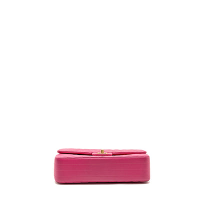 Chanel Medium chevron Classic Double flap bag lambskin pink