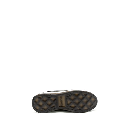 Chanel Size 44 Classic Sneaker Fabric/Suede Calfskin Black/White