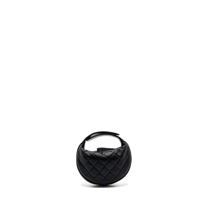 Chanel 23B round clutch caviar black  (microchip)