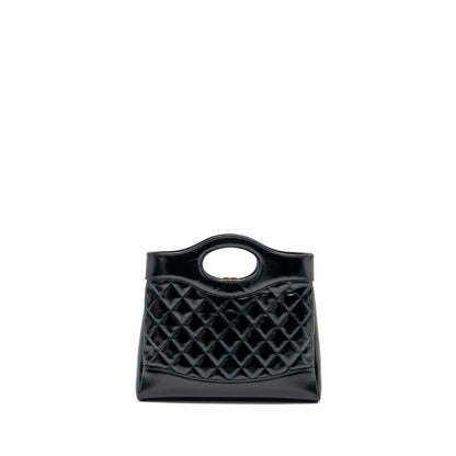 Chanel 24c Mini 31 Bag Shiny Calfskin Black L(Microchip)