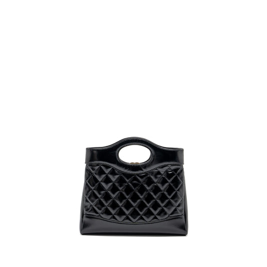 Chanel 24c Mini 31 Bag Shiny Calfskin Black L(Microchip)