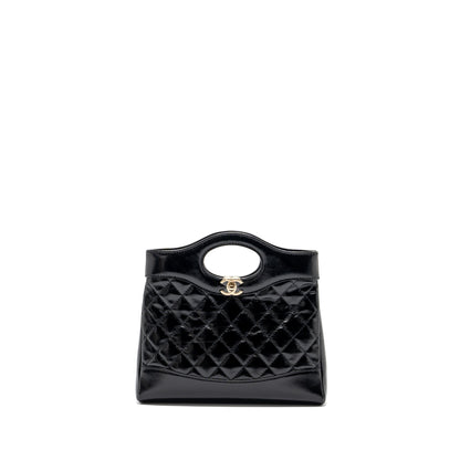 Chanel 24c Mini 31 Bag Shiny Calfskin Black L(Microchip)